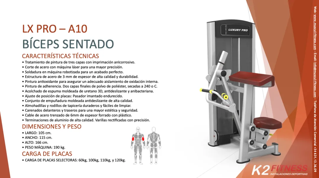 Bíceps En Máquina Posición Sentado