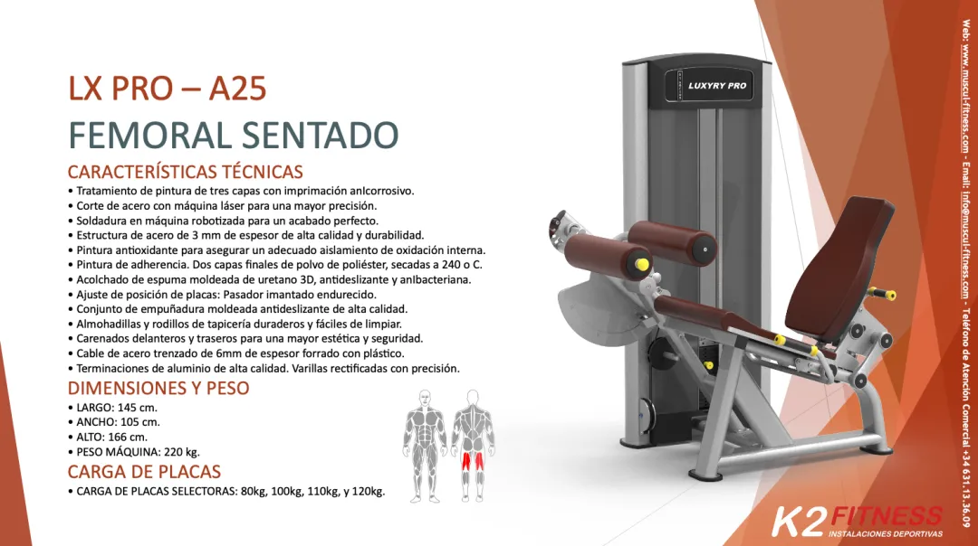 Entrenas tus Femorales como un Profesional con el Equipo de Fuerza de Luxury 500 PRO