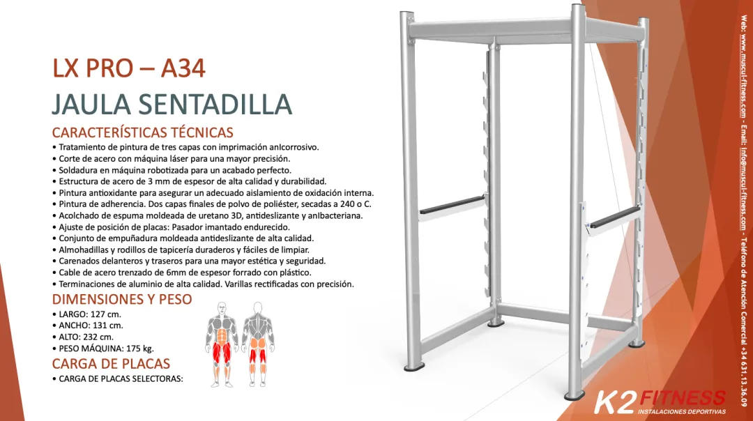 Piernas Sentadillas de Luxury 500 PRO Potencia tus Piernas con la Máquina para Sentadillas de Luxury 500 PRO