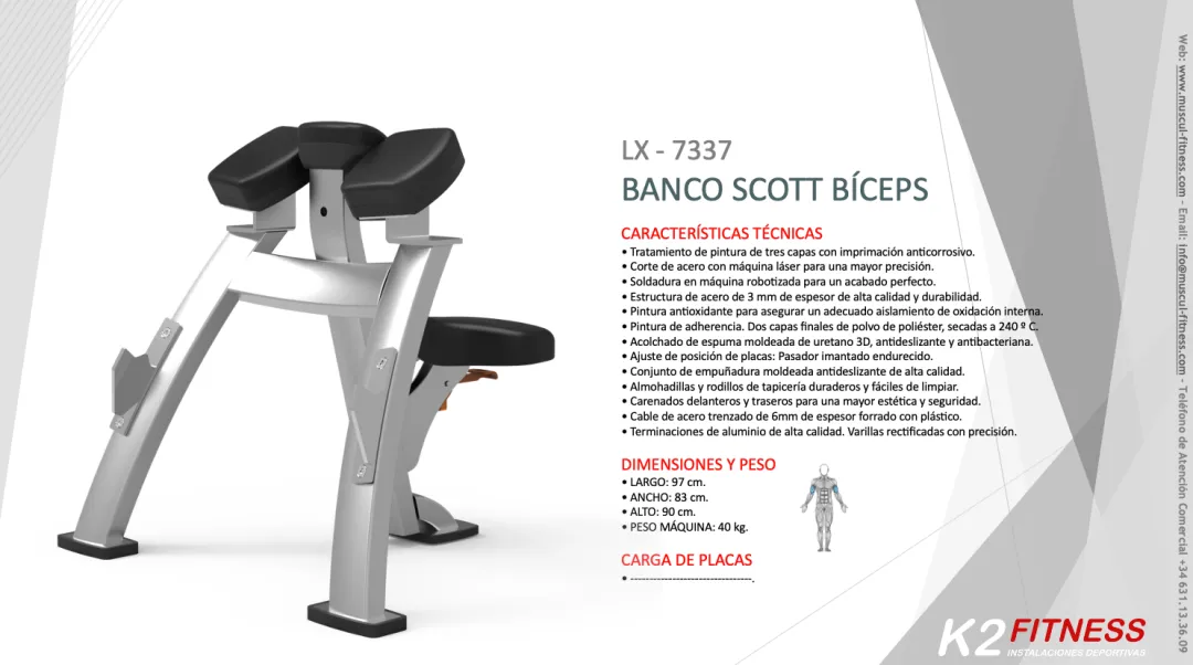 Brazos Grandes con la Máquina Luxury para Bíceps y Tríceps