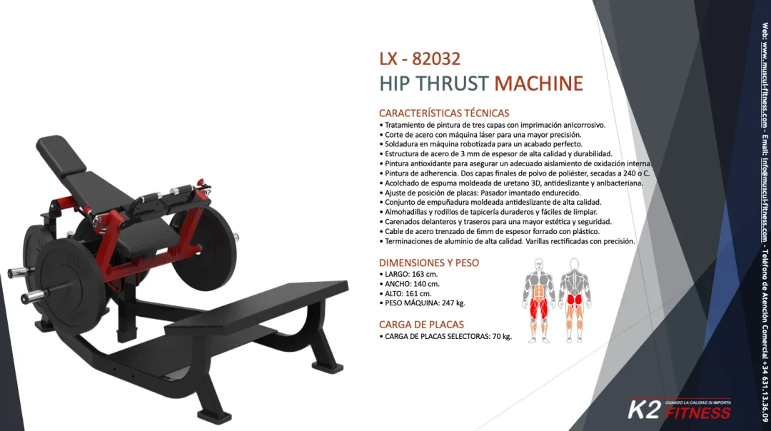 Hip Thrust Profesional, Entrena con los Equipos de Luxury