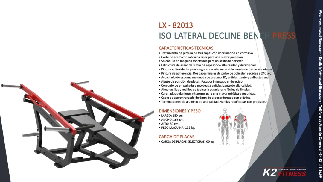 Press Declinado en Máquina Iso Lateral de Luxury Palanca 