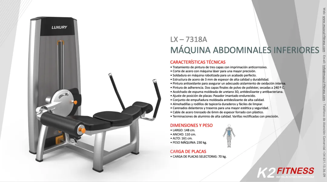 Trabajatus Abdominales Inferiores con la Máquina de Placas de Luxury