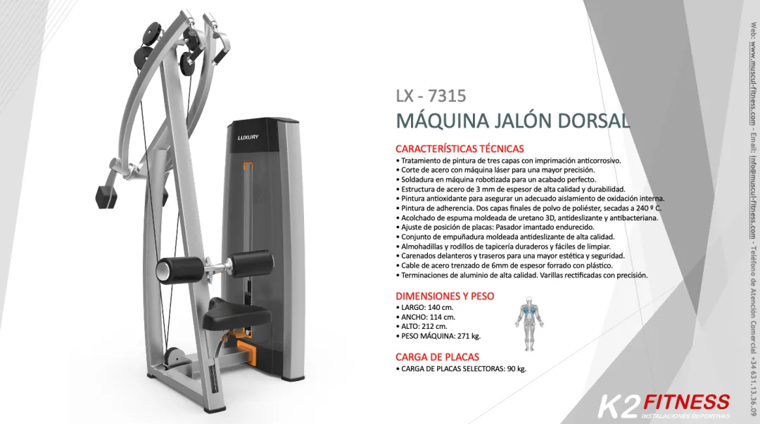 Ejercita tus Dorsales con Luxury en Máquina de Jalones