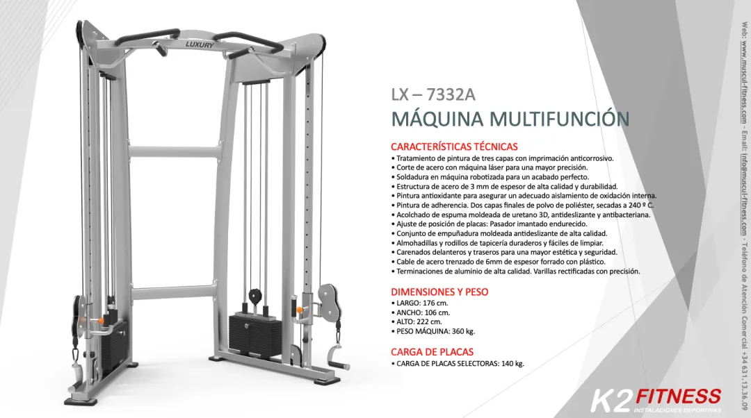Entrena con la Polea Crossover Multifuncional de Luxury