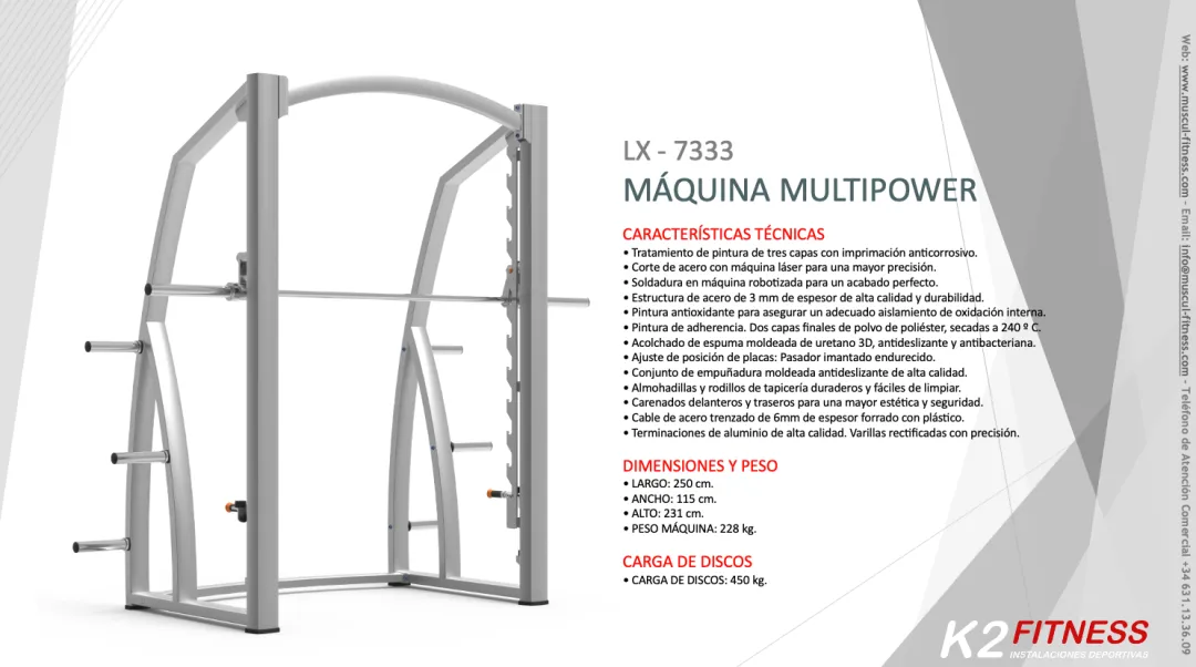 No te Puede Faltar en tus Rutinas de Entrenamiento la Máquina Multipower Profesional de Luxury