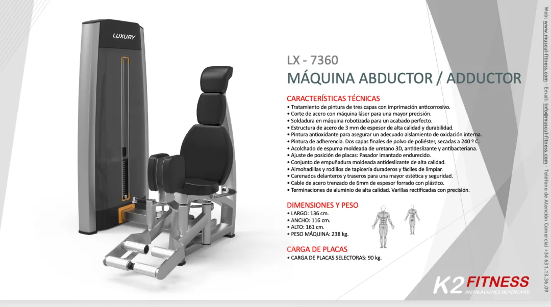 Aductor y Abductor en Maquina Profesional Luxury